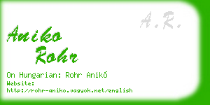 aniko rohr business card